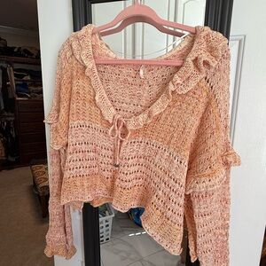 Free People Peach Knit Sweater